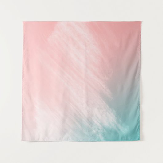 抽象芸術パステル及びミント壁 タペストリー (正面)