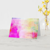 抽象芸術パステル空白のノートカード カード (黄色い花)