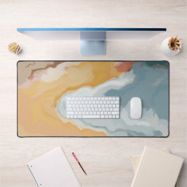 抽象芸術パステル絵を描サマーエディション デスクマット