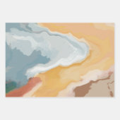 抽象芸術パステル絵を描サマーエディション ラッピングペーパーシート (正面3)