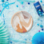 抽象芸術パステル絵を描ジンジャーフォーム版 ペーパープレート (パーティー)