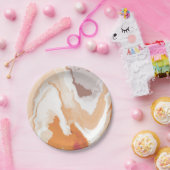 抽象芸術パステル絵を描ジンジャーフォーム版 ペーパープレート (パーティー)