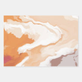 抽象芸術パステル絵を描ジンジャー版 ラッピングペーパーシート (正面3)