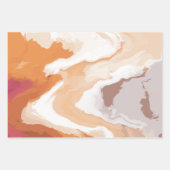 抽象芸術パステル絵を描ジンジャー版 ラッピングペーパーシート (正面2)