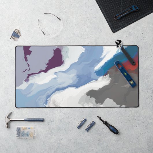 抽象芸術パステル絵を描マウンテンエディション デスクマット (ワークステーション)