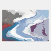 抽象芸術パステル絵を描マウンテンエディション ラッピングペーパーシート (正面2)