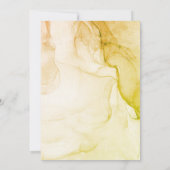 抽象芸術パステル自然ライムグリーンエイジ誕生日 招待状 (裏面)