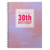 抽象芸術パステル30thバースデーゲストブック8a ノートブック (正面)