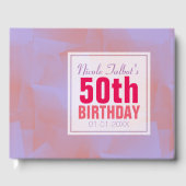 抽象芸術パステル50th誕生日ゲストブック ゲストブック (正面)