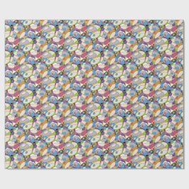 抽象芸術パステル ラッピングペーパー