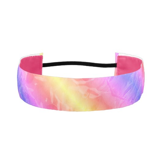 抽象芸術パストライプステル アスレチックヘッドバンド (正面)