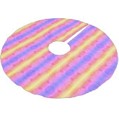 抽象芸術パストライプステル ブラッシュドポリエステルツリースカート (アングル)