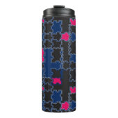 抽象芸術パズルピース要素パッチワークジオメトリ タンブラー (正面)