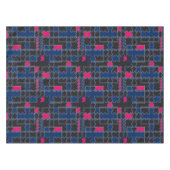 抽象芸術パズルピース要素パッチワークジオメトリ テーブルクロス (正面(横))