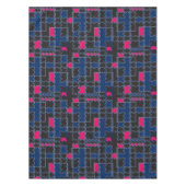 抽象芸術パズルピース要素パッチワークジオメトリ テーブルクロス (正面)