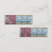 抽象芸術パズルプロファイルカード スキニー名刺 (正面/裏面)