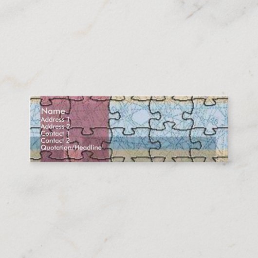 抽象芸術パズルプロファイルカード スキニー名刺 (正面)