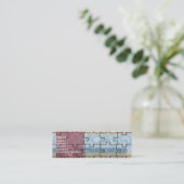 抽象芸術パズルプロファイルカード スキニー名刺 (スタンド正面)