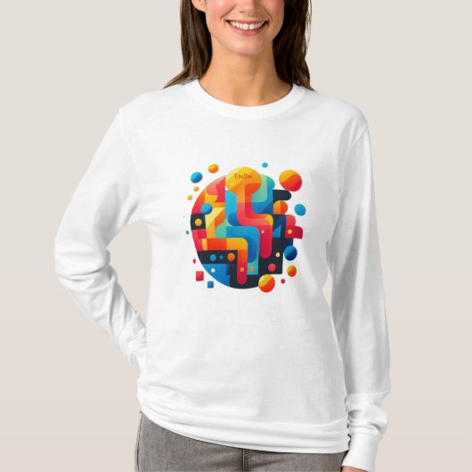 抽象芸術パズル Tシャツ (正面)