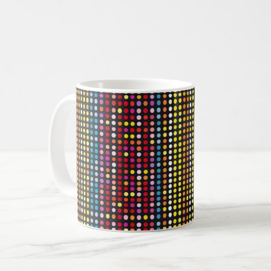 抽象芸術パタカラフル点々のあるーン コーヒーマグカップ (正面左)