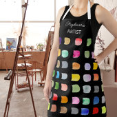 抽象芸術パタパーソナライズされたーンアーティストブラックエプロン エプロン