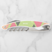 抽象芸術パターカスタムンのモノグラムコルクねじ ソムリエナイフ (裏面)