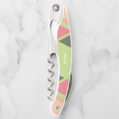 抽象芸術パターカスタムンのモノグラムコルクねじ ソムリエナイフ (正面)