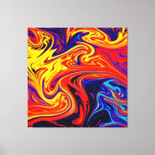 抽象芸術パターカラフルンの探索 キャンバスプリント (正面)