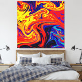 抽象芸術パターカラフルンの探索 キャンバスプリント (インサイチュ (寝室))