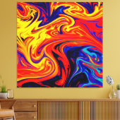 抽象芸術パターカラフルンの探索 キャンバスプリント (インサイチュ (リビング))
