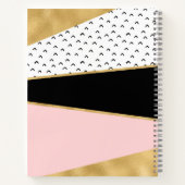 抽象芸術パターパーソナライズされたン ノートブック (裏面)