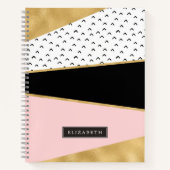 抽象芸術パターパーソナライズされたン ノートブック (正面)
