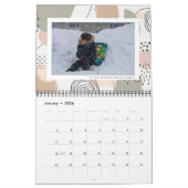 抽象芸術パターンとオーバーレイ |写真パーソナライズされた カレンダー (1月 2026)