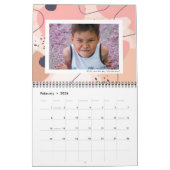 抽象芸術パターンとオーバーレイ |写真パーソナライズされた カレンダー (2月 2026)