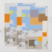 抽象芸術パターンの作成 サンキューカード (正面/裏面)