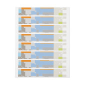 抽象芸術パターンの作成 ラップアラウンドラベル (シート)