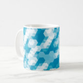 抽象芸術パターンの図形背景 コーヒーマグカップ (正面左)
