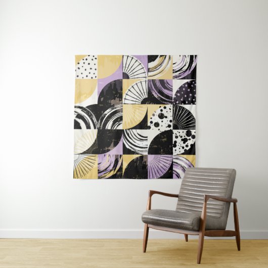 抽象芸術パターンの形状が多様。 タペストリー (インサイチュ(横))