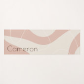 抽象芸術パターンアイボリーライトterracotta追加の名前 ヨガマット (正面(横))