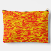 抽象芸術パターンオレンジ色の赤（黄） アクセサリーポーチ (裏面)