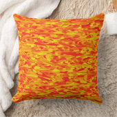 抽象芸術パターンオレンジ色の赤（黄） クッション (ブランケット)
