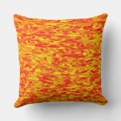 抽象芸術パターンオレンジ色の赤（黄） クッション (裏面)