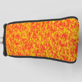 抽象芸術パターンオレンジ色の赤（黄） ゴルフヘッドカバー (正面)