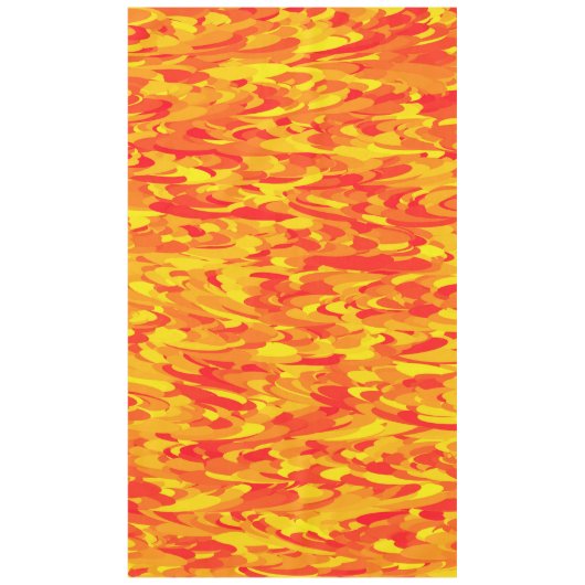 抽象芸術パターンオレンジ色の赤（黄） テーブルクロス (正面)