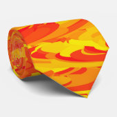 抽象芸術パターンオレンジ色の赤（黄） ネクタイ (ロール)