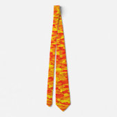 抽象芸術パターンオレンジ色の赤（黄） ネクタイ (裏面)