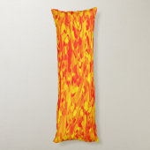 抽象芸術パターンオレンジ色の赤（黄） ボディピロー (裏面 (縦))