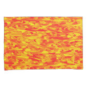 抽象芸術パターンオレンジ色の赤（黄） 枕カバー (正面右)