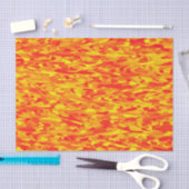 抽象芸術パターンオレンジ色の赤（黄） 薄葉紙 (クラフト)