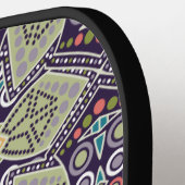 抽象芸術パターンカスタムモノグラム ピックルボールラケット (左詳細)